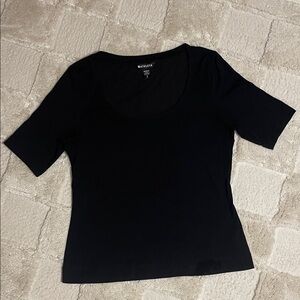 Athleta Black Scoop Neck Women's Tee